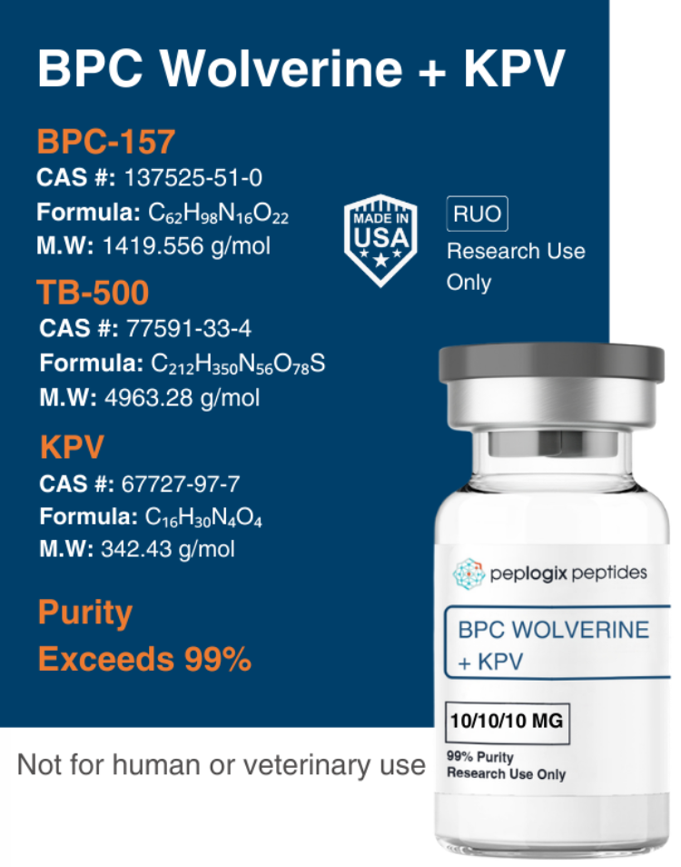 BPC Wolverine + KPV – 10mg / 10mg / 10mg